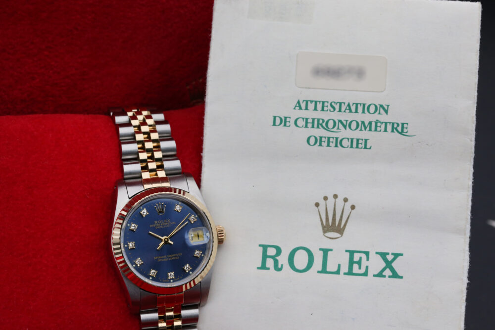 Rolex 68273 Blue Diamond DATEJUST 31mm 1989 - Image 5